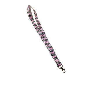 Pink Ribbon Breast Cancer Awareness Lanyard Keychain